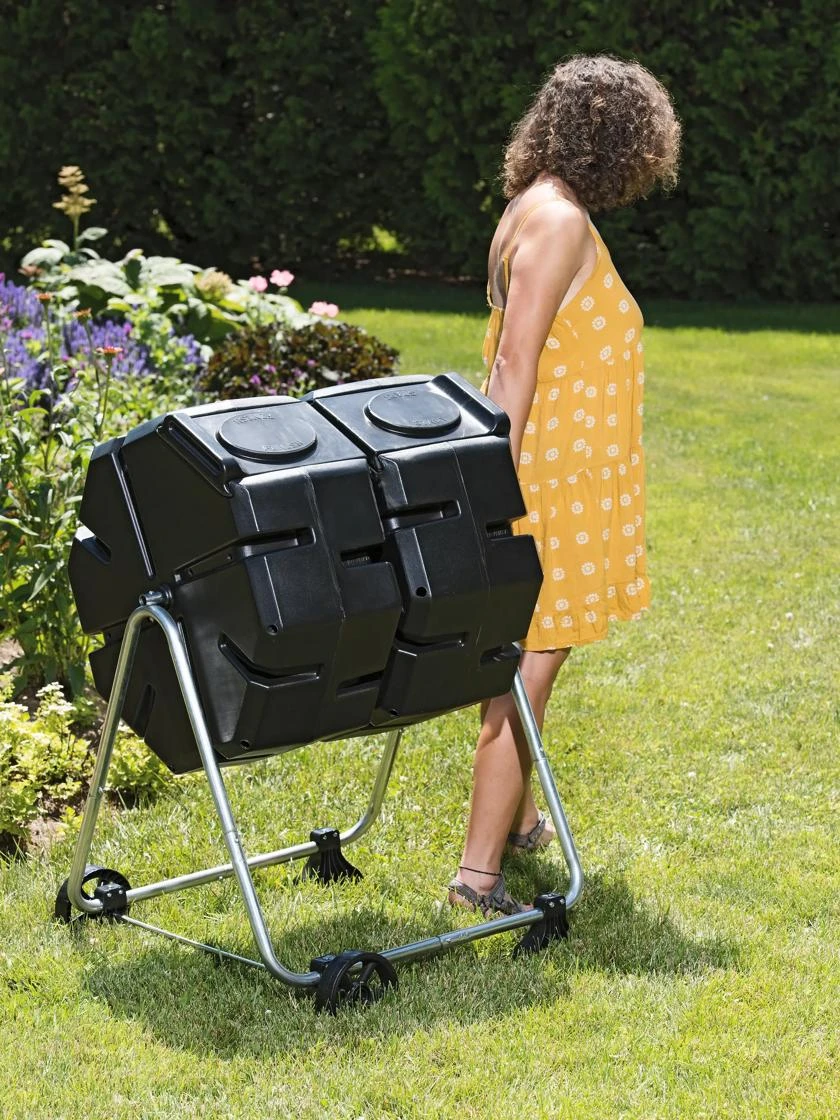 Dual Batch Compost Tumbler With Wheels - Image 2