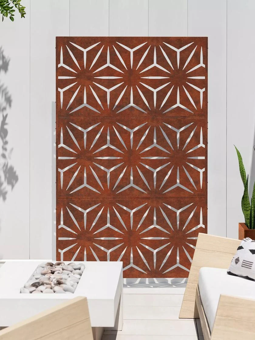 Veradek 3-Panel Privacy Screen Set, Star - Image 2