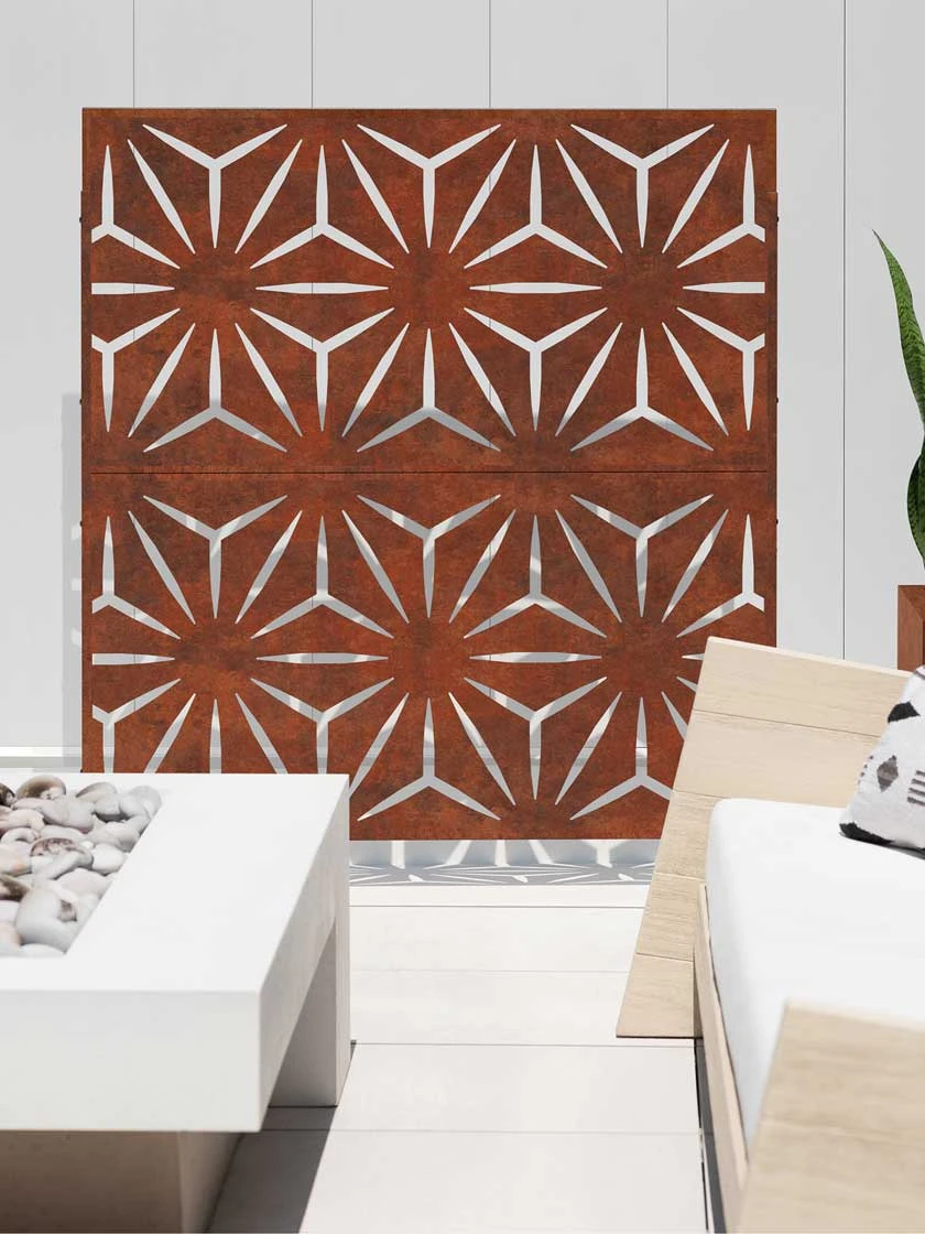 Veradek 2-Panel Privacy Screen Set, Star - Image 2