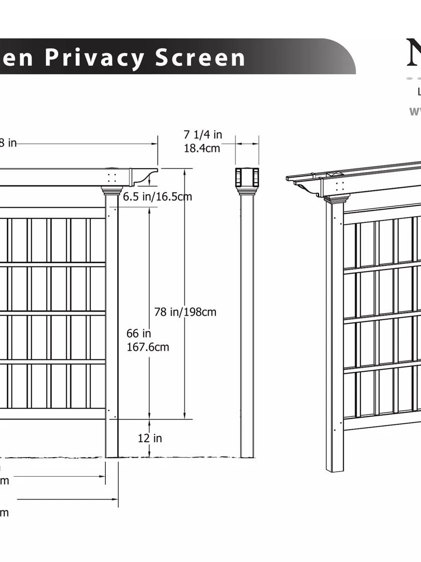 Camden Vinyl Privacy Screen - Image 2