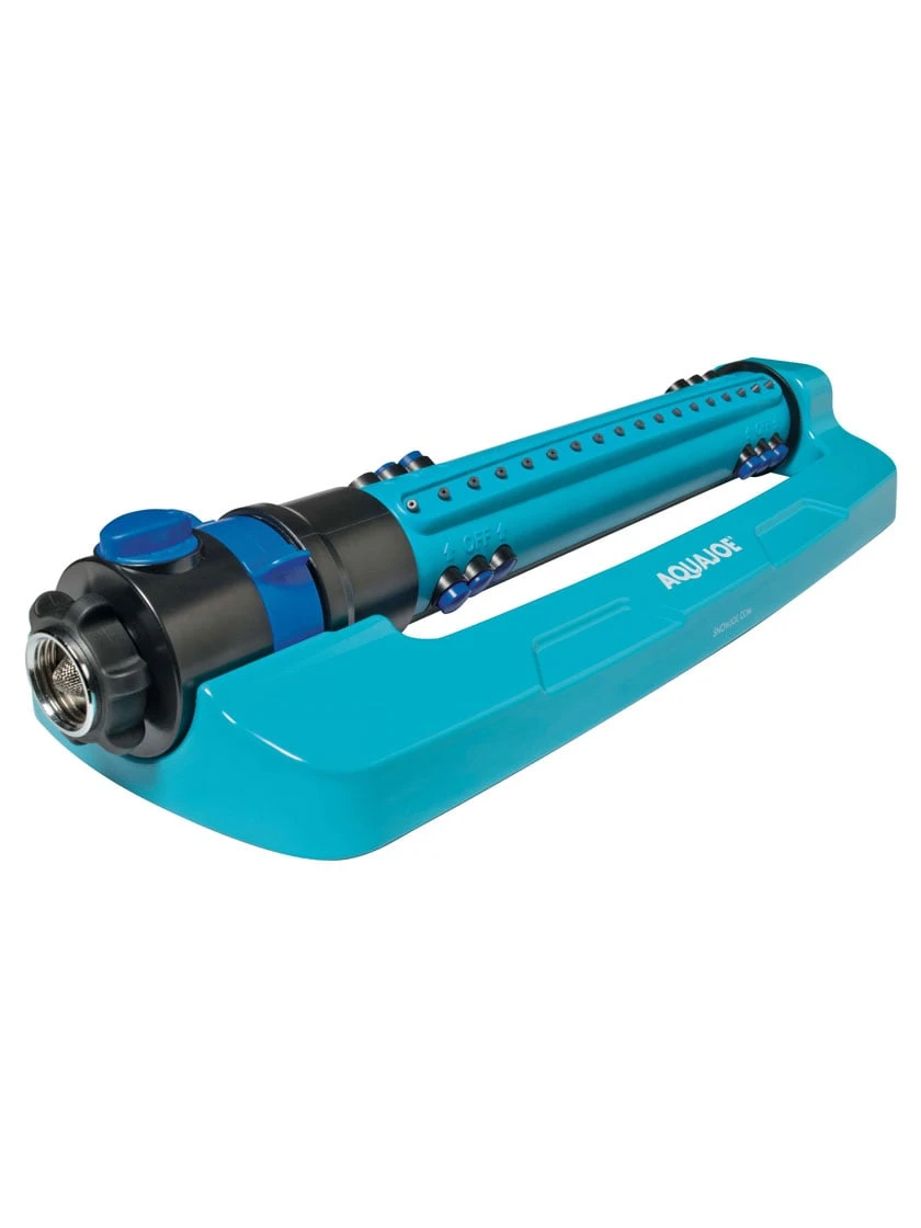 Aqua Joe AJ-OMS18-TRB Indestructible Metal Base Oscillating Sprinkler, 4500 Sq Ft Max Coverage