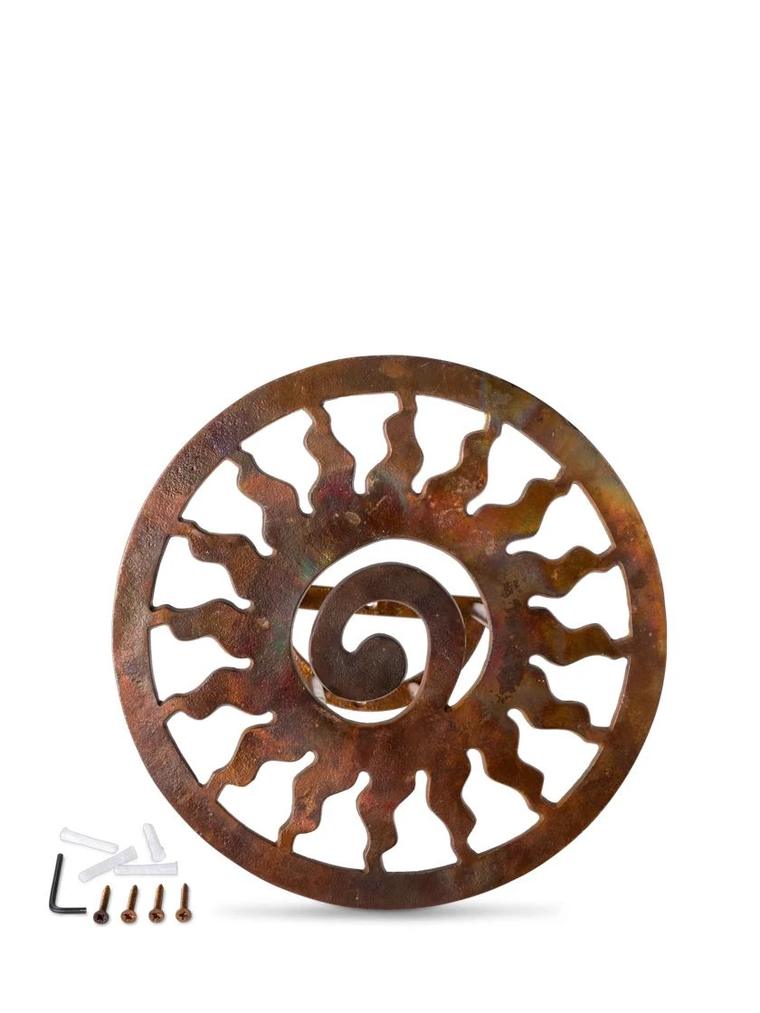 Rustic Sun Wall-Mount Garden Hose Hanger - Image 3