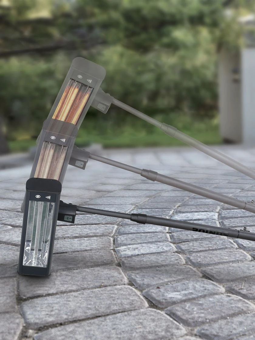 Sun Joe® 1500W Elec. Infrared OD Patio Heater, Adjust Ht. Range, W/Wall Bracket & Cover - Image 8